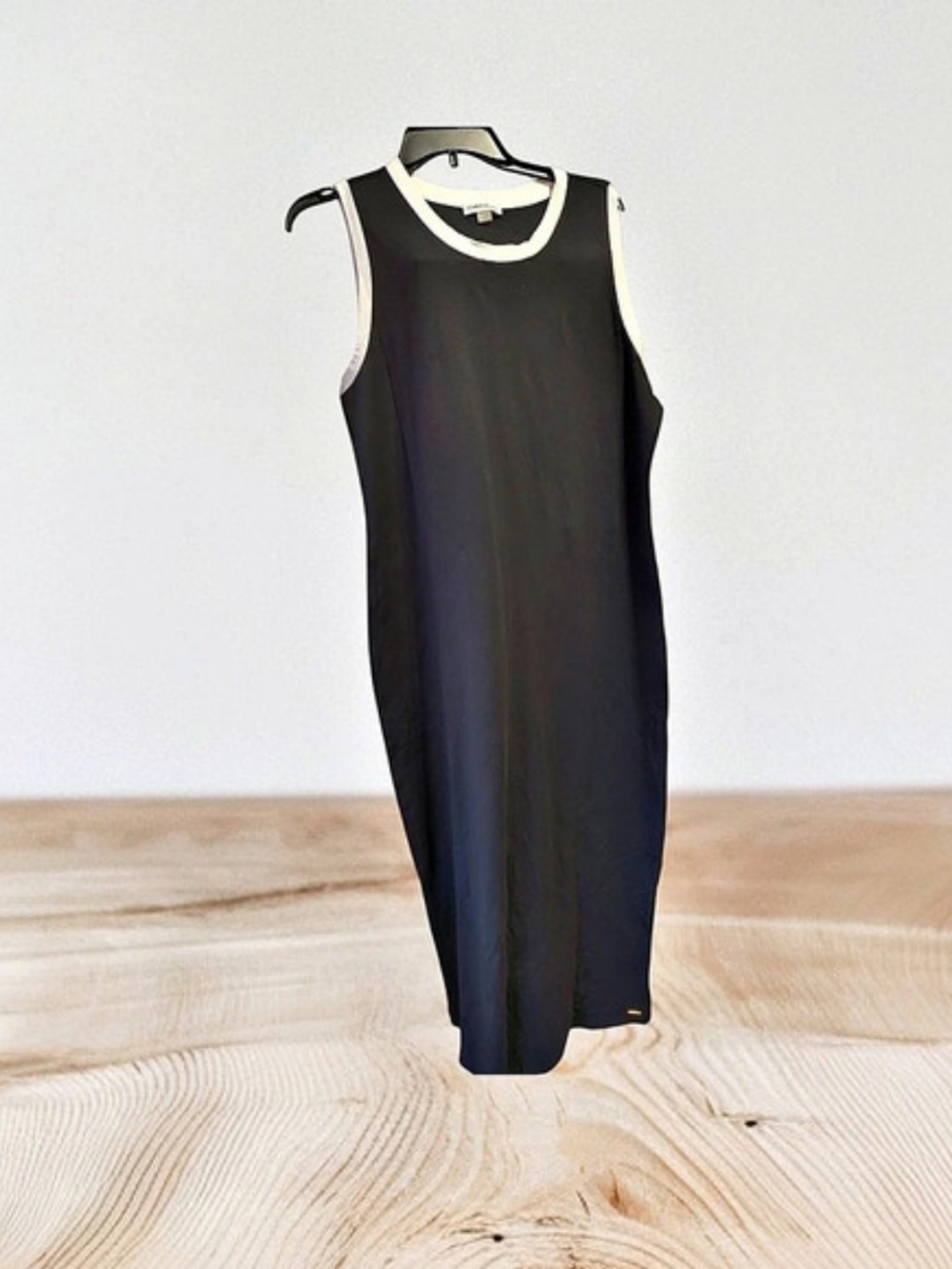 Calvin Klein Color Block Maxit Dress in Black & White Size XL NWT